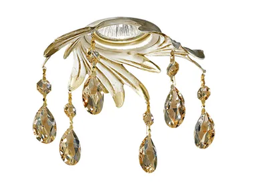 SOLEIL DL7805-GO-GG - Antique white and gold down light with Schoeler crystals by Possoni Illuminazione - view 2